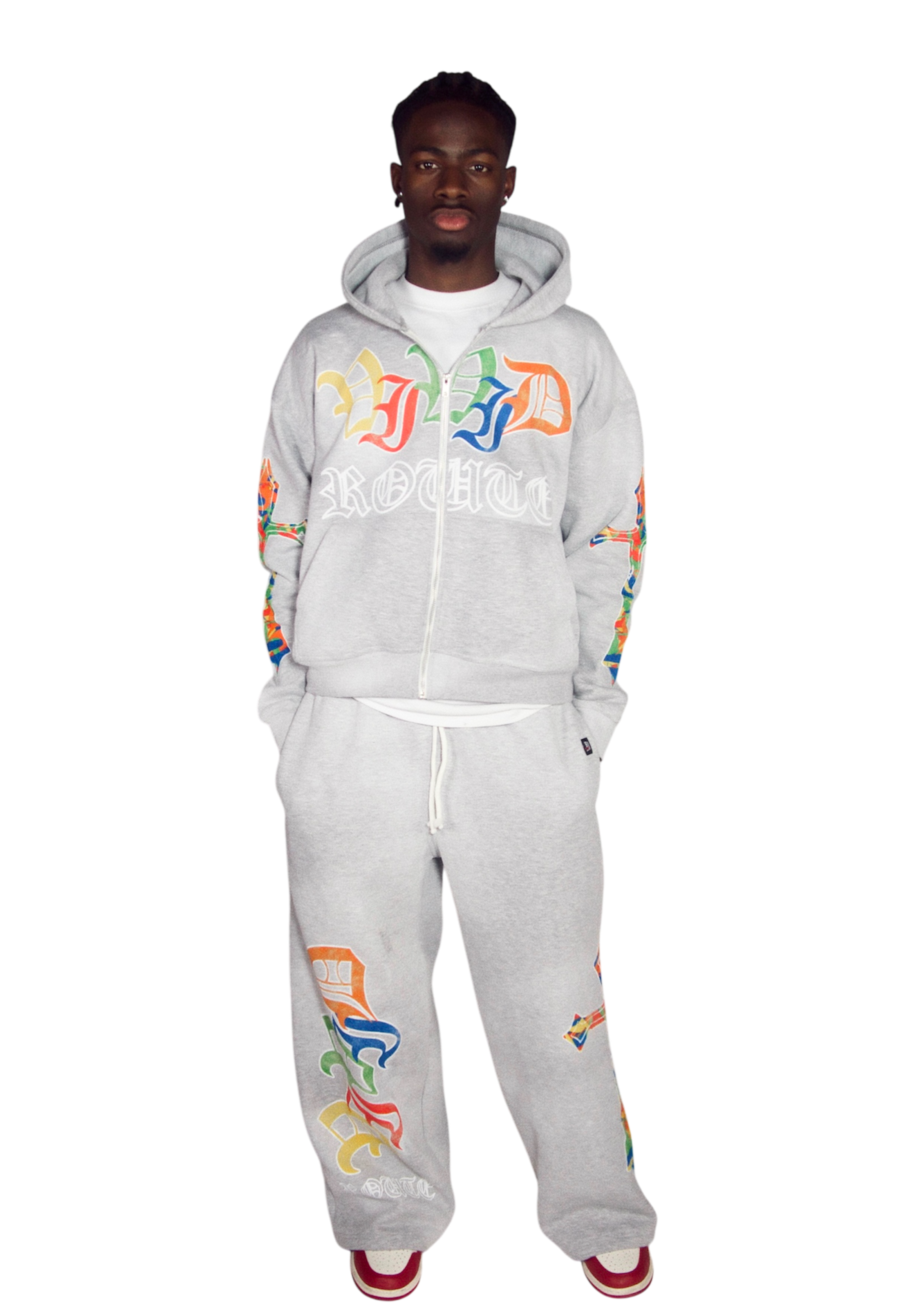 GREY "CROSSARM" SWEATSUIT