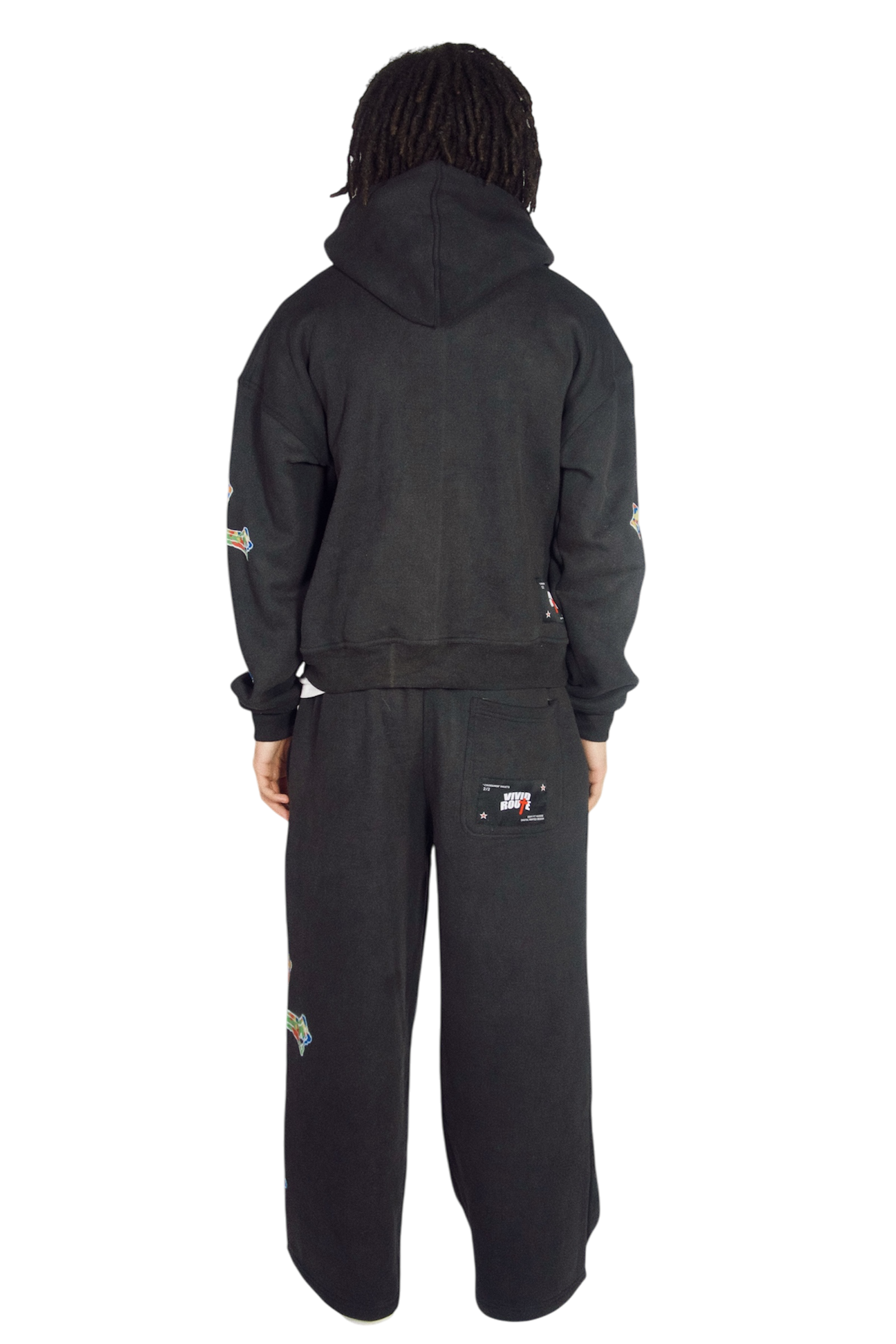 BLACK "CROSSARM" SWEATSUIT