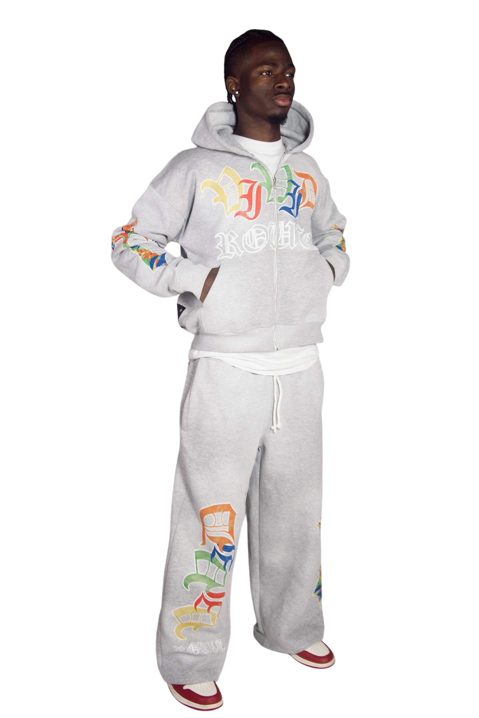 GREY "CROSSARM" SWEATSUIT