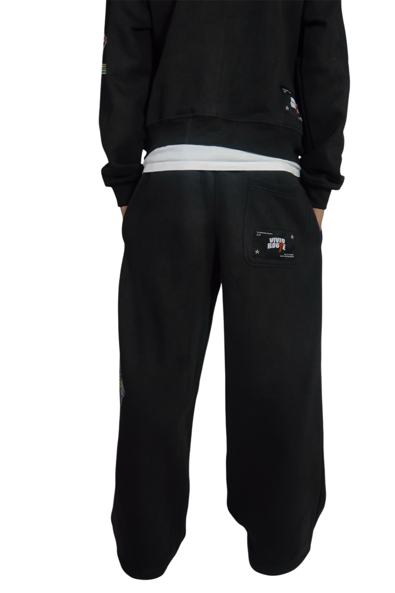 BLACK "CROSSARM" SWEATPANT