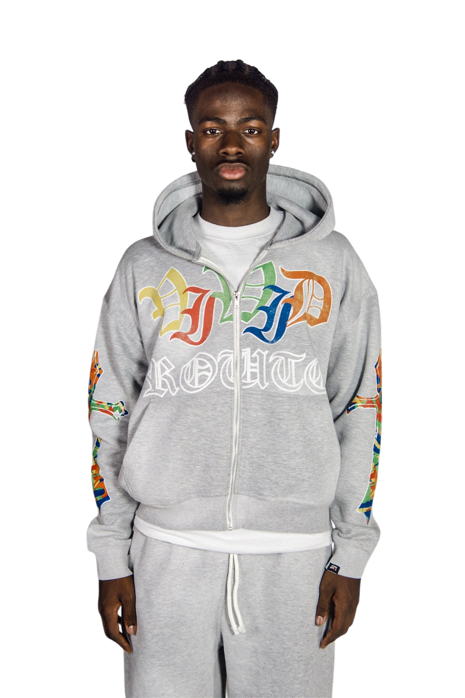 GREY "CROSSARM" ZIPUP