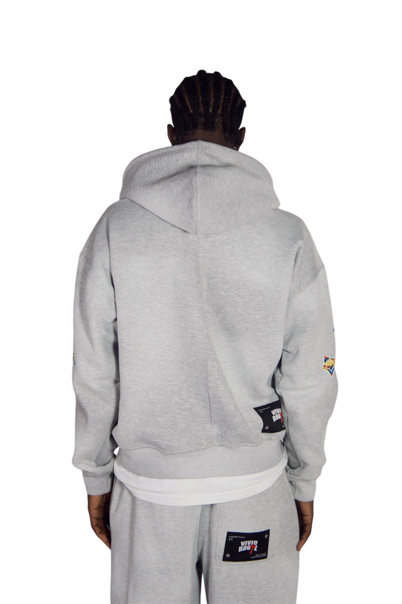 GREY "CROSSARM" ZIPUP